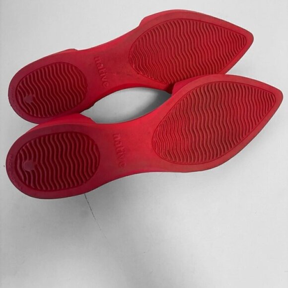 Native D'Orsay Audrey hot pink EVA FlatsPoint Toe Size 6 Washable Slip On - Picture 8 of 10